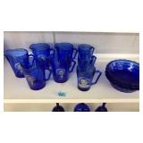 VNTG. COBALT BLUE GLASS SHIRLEY TEMPLE COLLECTION