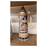 VNTG. CERAMIC MUSICAL BEER STEIN, SWITZERLAND