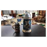 BUDWEISER "AUSTRALIA" BEER STEIN & EAGLE STEIN