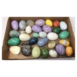 COLLECTION OF POLISHED STONE EGGS