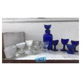 LOT OF VNTG EYE WASH GLASS BOTTLES
