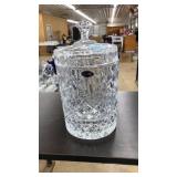 LEAD CRYSTAL GLASS LIDDED JAR
