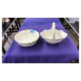 LENOX CANDY BOWL & LENOX BASKET