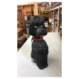 VNTG. CAST IRON POODLE COIN BANK