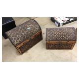 VNTG. RATTAN STORAGE CHESTS