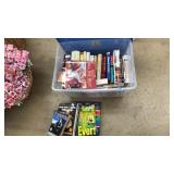 TOTE OF ASST. COOK BOOKS & MISC