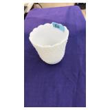 VNTG. FIREKING HOBNAIL MILK GLASS PLANTER