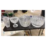 LOT OF ASST. LEAD CRYSTAL GLASS DISHES