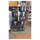 (2) DVD TOWERS WITH ASST DVDS