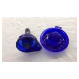 2 VNTG. COBALT BLUE GLASS HAND JUICERS
