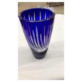 COBALT BLUE BLOWN  GLASS VASE