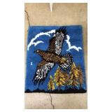 EAGLE FLYING LATCH-HOOK RUG