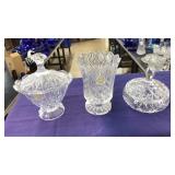 (3) FIFTH AVENUE CRYSTAL GLASS CANDY JARS