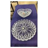 2 CUT CRYSTAL TRAYS: SLOVAKIA & GERMANY
