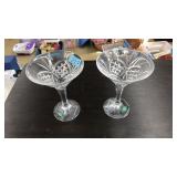 PAIR OF SHANNON CRYSTAL WINE GLASSES