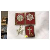 (4) LENOX CHRISTMAS ORNAMENTS