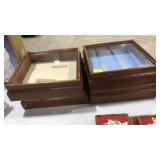 (4) WOOD FRAMED SHADOW BOXES
