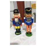 2 WOOD NUTCRACKER FIGURIES