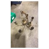 VNTG. BRASS HANGING LIGHT FIXTURE