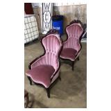VICTORIAN UPHOLSTERED PARLOR "KINGS" CHAIRS
