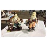 (2) SANTA FISHING FIGURINES