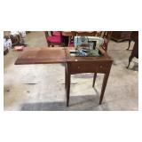 ANTQ. SEARS KENMORE SEWING MACHINE AND TABLE