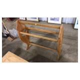ANTQ WOOD QUILT RACK W/HEART CUT OUTS