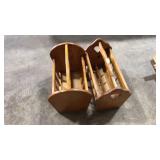 2 WOOD MAGAZINE HOLDERS