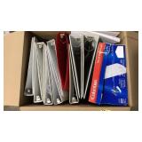 BOX OF ASST. BINDERS & ENVELOPES