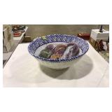 BLUE/WHITE CENTERPIECE BOWL, MADE IN ITALY
