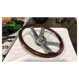 17.5" WOOD STEERING WHEEL