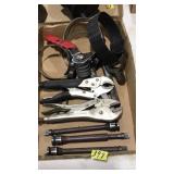 LOT OF HAND TOOLS AND CLAMPS