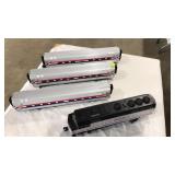 AMTRAK 399 ENGINE & 3 CLUB PASSANGER CARS