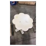 SCALLOP FLOWER SHAPE PEDESTAL BASE SIDE TABLE