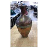 DECORATIVE COPPER TONE VASE