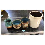 SMALL CROCK & NATIVE POTTERY