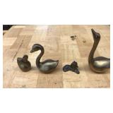 (4) SMALL BRASS ANIMAL FIGURINES