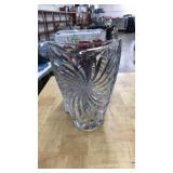 (2) GLASS CUT VASES