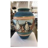 22K GOLD CERAMIC VERA RUSSELL SOUTHWESTERN VASE