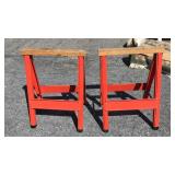 PAIR OF IRON HORSE SAW HORSES