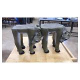 PAIR OF BUCK PLANT STAND FIGURINES