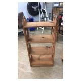 WOOD HEART SHAPED BOOK SHELF