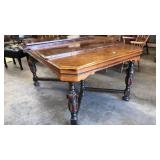WOOD FARM TABLE W/ 3 LEAVES