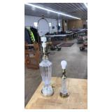 2 PRESSED GLASS ORANTE TABLE LAMP