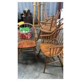 (6) WOOD DINING CHAIRS