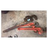 (3) PIPE WRENCHES