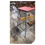 VNTG. METAL FOLDING KITCHEN STOOL