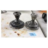 PAIR OF STERLING CANDLESTICK HOLDERS