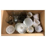 MILK & CLEAR GLASS LOT