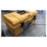 YELLOW TOOL BOX W/CONTENTS
